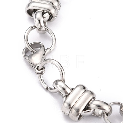 Tarnish Resistant 304 Stainless Steel Link Chain Bracelets BJEW-Z011-01P-1