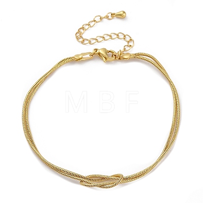 Brass Snake Chain Bracelets for Women BJEW-C087-01G-1