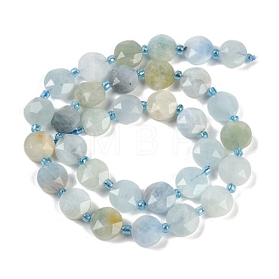 Natural Aquamarine Beads Strands G-C116-A22-01C-1