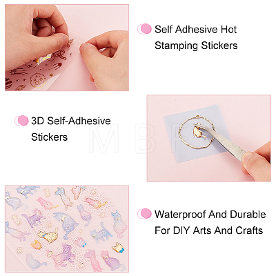 Cute 3D Self-Adhesive Stickers DIY-OC0002-34-1