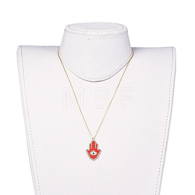 (Jewelry Parties Factory Sale)Handmade Japanese Seed Beads Pendant Necklaces NJEW-JN02436-04-1