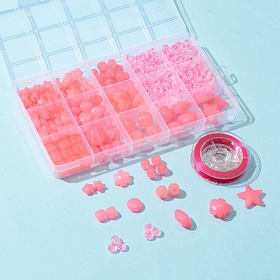 Mixed Shapes Imitation Jelly Acrylic Beads MACR-FS0001-29-1