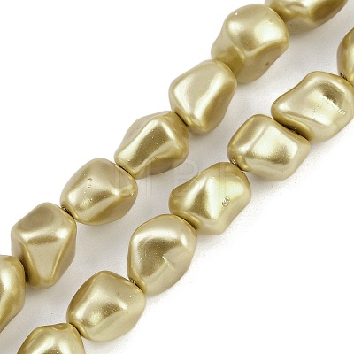 Electroplated Shell Pearl Beads Strands BSHE-H113-05E-1