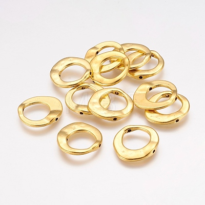 Tibetan Style Alloy Irregular Ring Bead Frames X-GLF10246Y-1