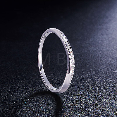 SHEGRACE Classic Rhodium Plated 925 Sterling Silver Finger Ring JR395B-1