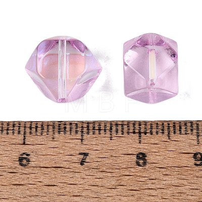 Electroplate Transparent Glass Beads EGLA-Q140-01-A02-1