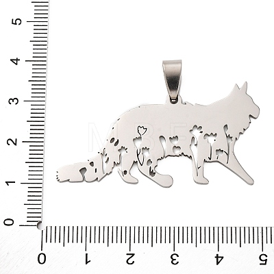 201 Stainless Steel Pendants STAS-V013-13P-1