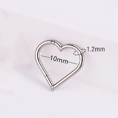 316L Stainless Steel Micro Pave Cubic Zirconia Hoop Nose Rings WG5D603-17-1