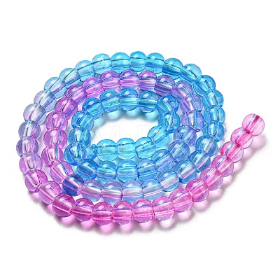 Dyed & Heated Synthetic Quartz Beads Strands G-P502-01A-02-1