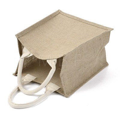 Jute Tote Bags Soft Cotton Handles Laminated Interior ABAG-F003-07-1