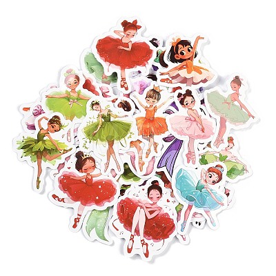 50Pcs Cartoon Girls Paper Self-Adhesive Picture Stickers STIC-C010-11-1