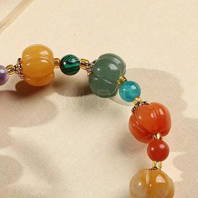 Gourd & Pumpkin Resin Beaded Charm Bracelets FS-WG50C96-01-1
