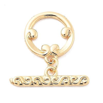 Brass Toggle Clasps KK-L222-011G-1