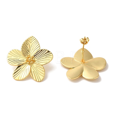 Rack Plating Brass Stud Earrings EJEW-B062-18G-1