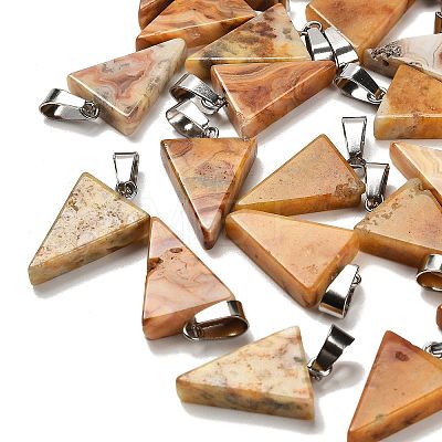 Natural Crazy Agate Pendants G-B127-04P-14-1