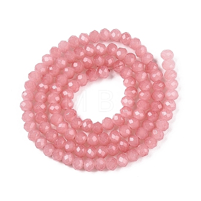 Baking Paint Imitation Jade Glass Bead Strands LS-DGLA-A034-J4MM-A31-1