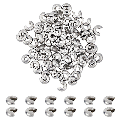 Stainless Steel Crimp Beads Cover FIND-FH0005-38-1