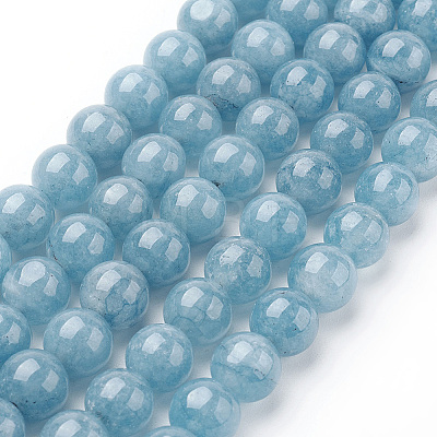 Natural Blue Quartz Beads Strands G-O047-07-10mm-1