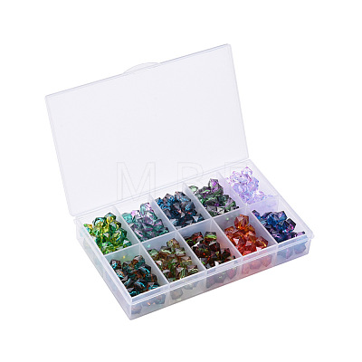 Transparent Spray Painted Crackle Acrylic Beads ACRP-YW0001-02-1