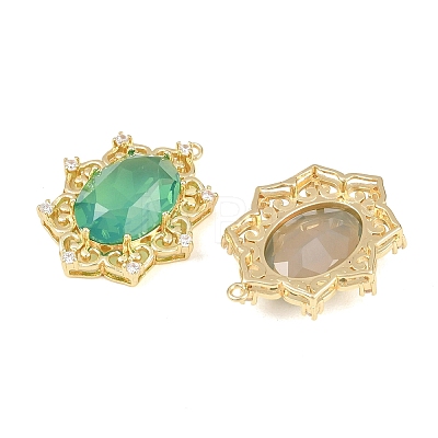 Brass Micro Pave Clear Cubic Zirconia Pendants KK-H257-11G-1