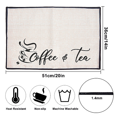 Coffee Theme Diablement Fort Cup Mats AJEW-WH0201-009-1
