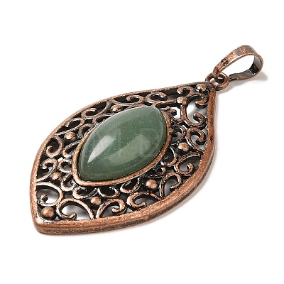 Natural Green Aventurine Pendants G-H065-3R-09-1