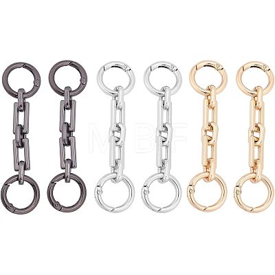 6Pcs 3 Colors Zinc Alloy Bag Extender Cable Chains FIND-FH0003-59-1