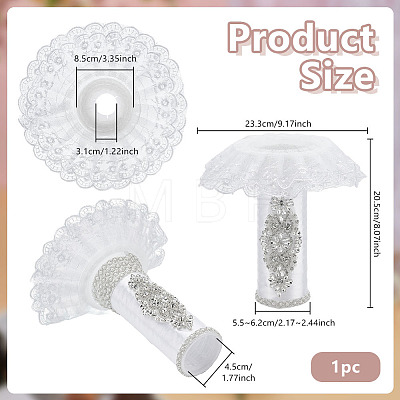 Polyester & Rhinestone Bouquet Holder AJEW-OC00042-1