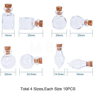 Glass Jar Glass Bottles AJEW-PH0015-06-1