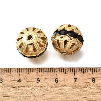 Rhinestone Brass Beads KK-D295-06G-02-1