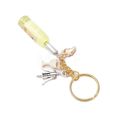 Resin & Glass & Alloy Keychain KEYC-JKC01158-1