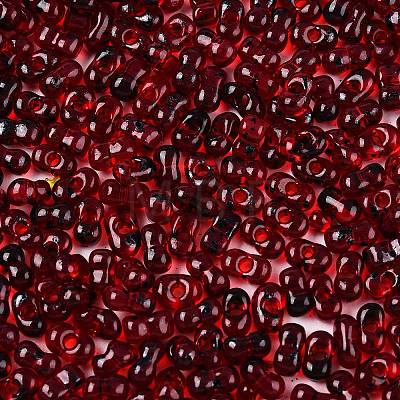 Picasso Spray Painted Glass Seed Beads SEED-T006-04-32-1