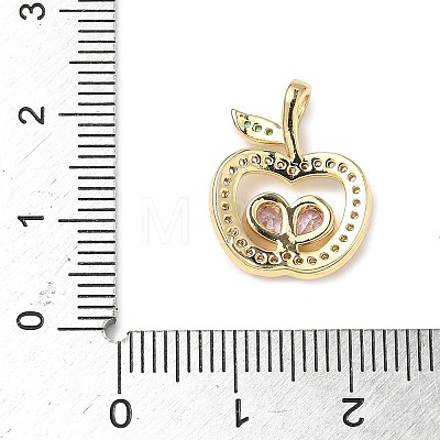 Brass Micro Pave Cubic Zirconia Pendants ZIRC-I356-34G-1