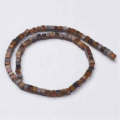 Natural Tiger Eye Beads Strands G-G968-H05-1