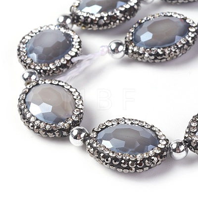 Electroplate Glass Beads Strands EGLA-E055-M-1