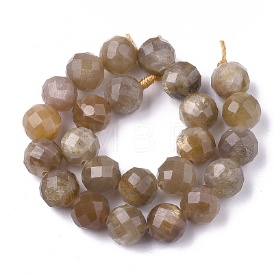 Natural Sunstone Beads Strands G-S345-6mm-009-1