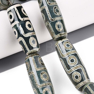 Tibetan Style dZi Agate Beads Strands G-N357-03A-01-1