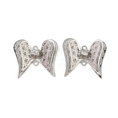 Brass Crystal Rhinestone Filigree Connector Charms RB-CBA890A-01P-1