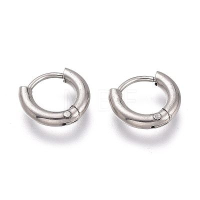 201 Stainless Steel Huggie Hoop Earrings EJEW-O095-05-18-1
