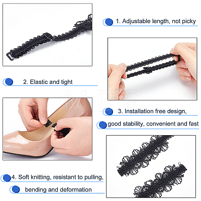   4 Pairs 4 Style Lace Shoelace FIND-PH0007-48-1