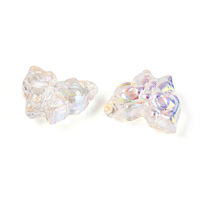 Electroplate Transparent Glass Beads Strands EGLA-T029-06F-1