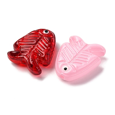 Transparent Glass Enamel Beads LAMP-U004-06M-1
