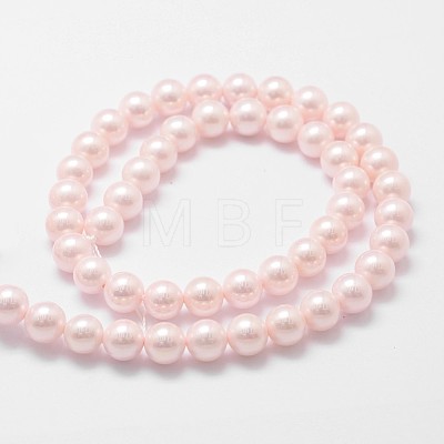 Shell Pearl Bead Strands BSHE-L025-06-8mm-1