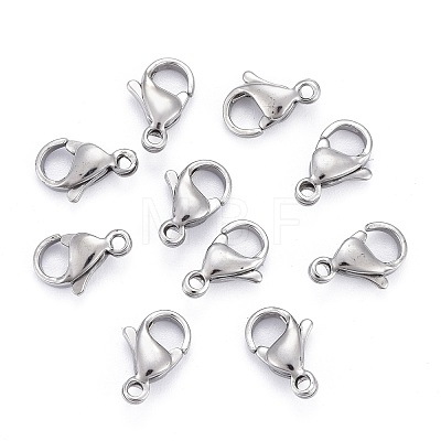 304 Stainless Steel Lobster Claw Clasps X-STAS-AB11-1