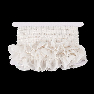 4 Yards Polyester Wrinkle Lace Ribbon OCOR-TA0004-18F-1