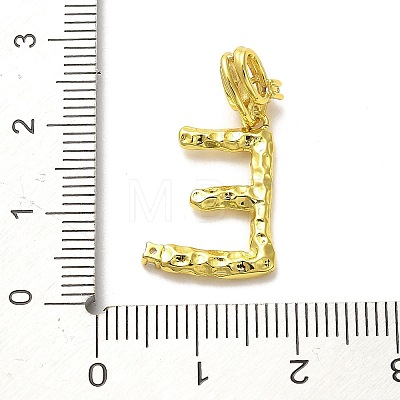 Rack Plating Brass Micro Pave Cubic Zirconia European Dangle Charms KK-L210-015G-E-1