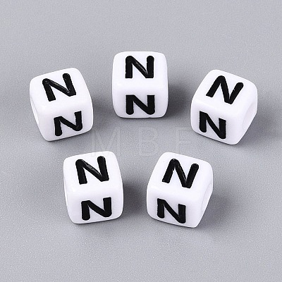 Opaque Acrylic Beads SACR-N020-04A-N-1