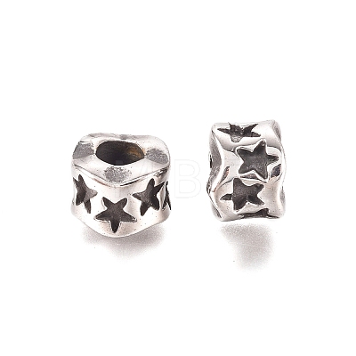 304 Stainless Steel European Beads STAS-M274-050AS-1