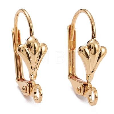 Brass Leverback Earring Findings X-KK-F824-006G-1