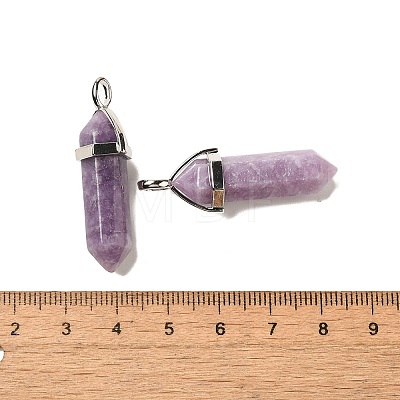 Natural Lepidolite Pointed Pendants G-G025-01P-30-1